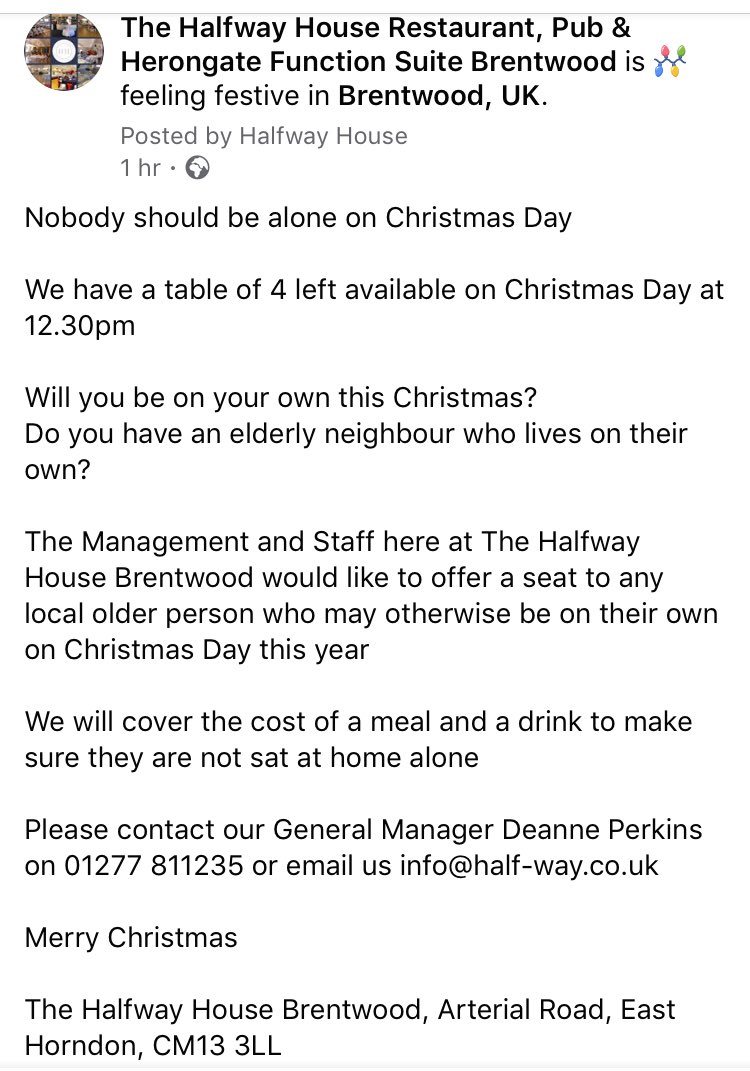 Half_wayHouse's tweet photo. #christmasday #christmas #christmaslunch #dontbealone #halfwayhouse #brentwood #essex https://t.co/cCheXTm1OF