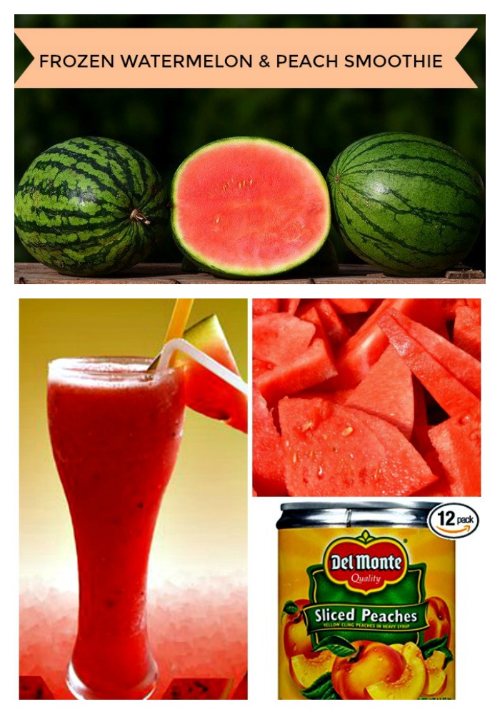 creative_starr's tweet photo. Add some rum to frozen watermelon and can of peaches for best holiday drink ever! It tastes like a Bellini. #smoothie #easy #healthy #watermelon #peaches #frozen #drinks https://t.co/PyycqkxGZf https://t.co/Jg6IAZZF3I