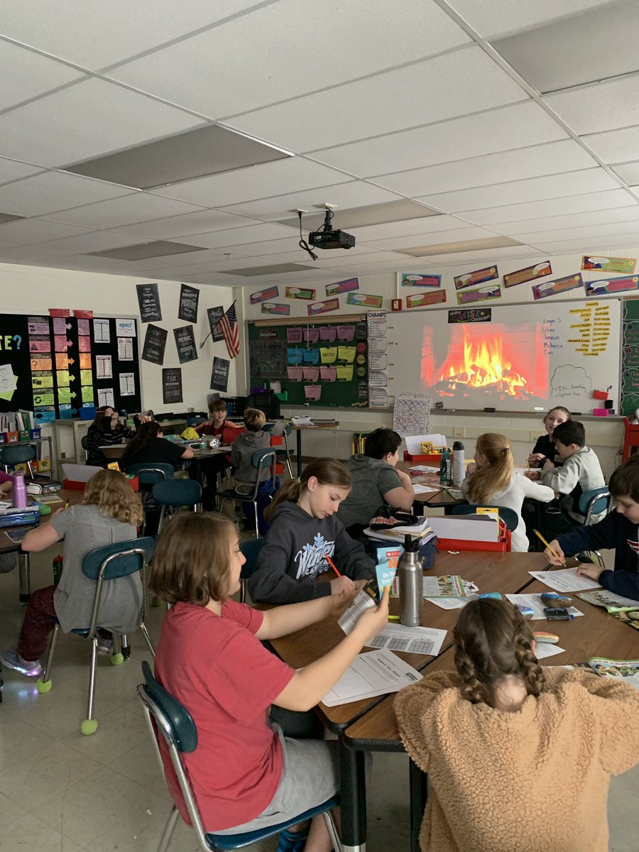 MrsJenkins5LSS's tweet photo. Working on our writing by the fire on this snowy day! Thanks for the idea @4RoederLSS !! @ExeterLSS https://t.co/TbHXM7jGqV