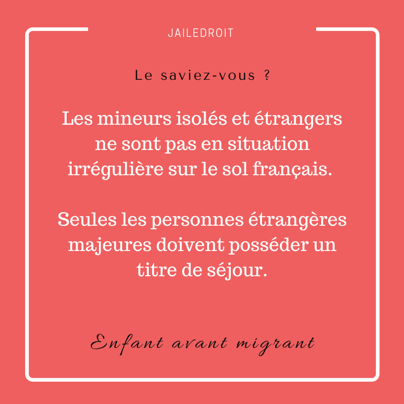JAILEDROIT2's tweet photo. 🔸🔹 Un mineur non accompagné est un jeune de moins de 18 ans, qui n'a pas la nationalité française et sans aucun représentant légal sur le territoire. Le mineur ne peut pas être expulsé et est dispensé de titre de séjour. il est donc en situation régulière jusqu’à sa majorité. https://t.co/tMN2oQvNG4