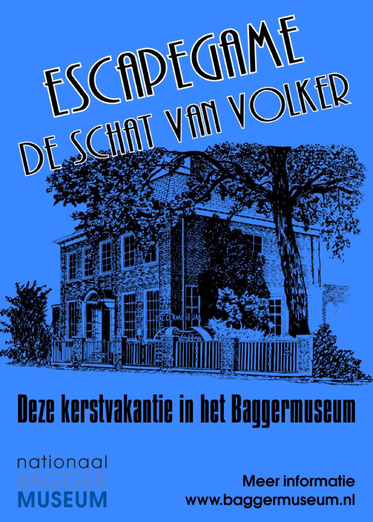 Kerstvakantie in Het Baggermuseum: speel ‘De schat van Volker’ voor avonturiers vanaf 9 jaar. Volwassen begeleiders spelen natuurlijk mee :) meer info op baggermuseum.nl