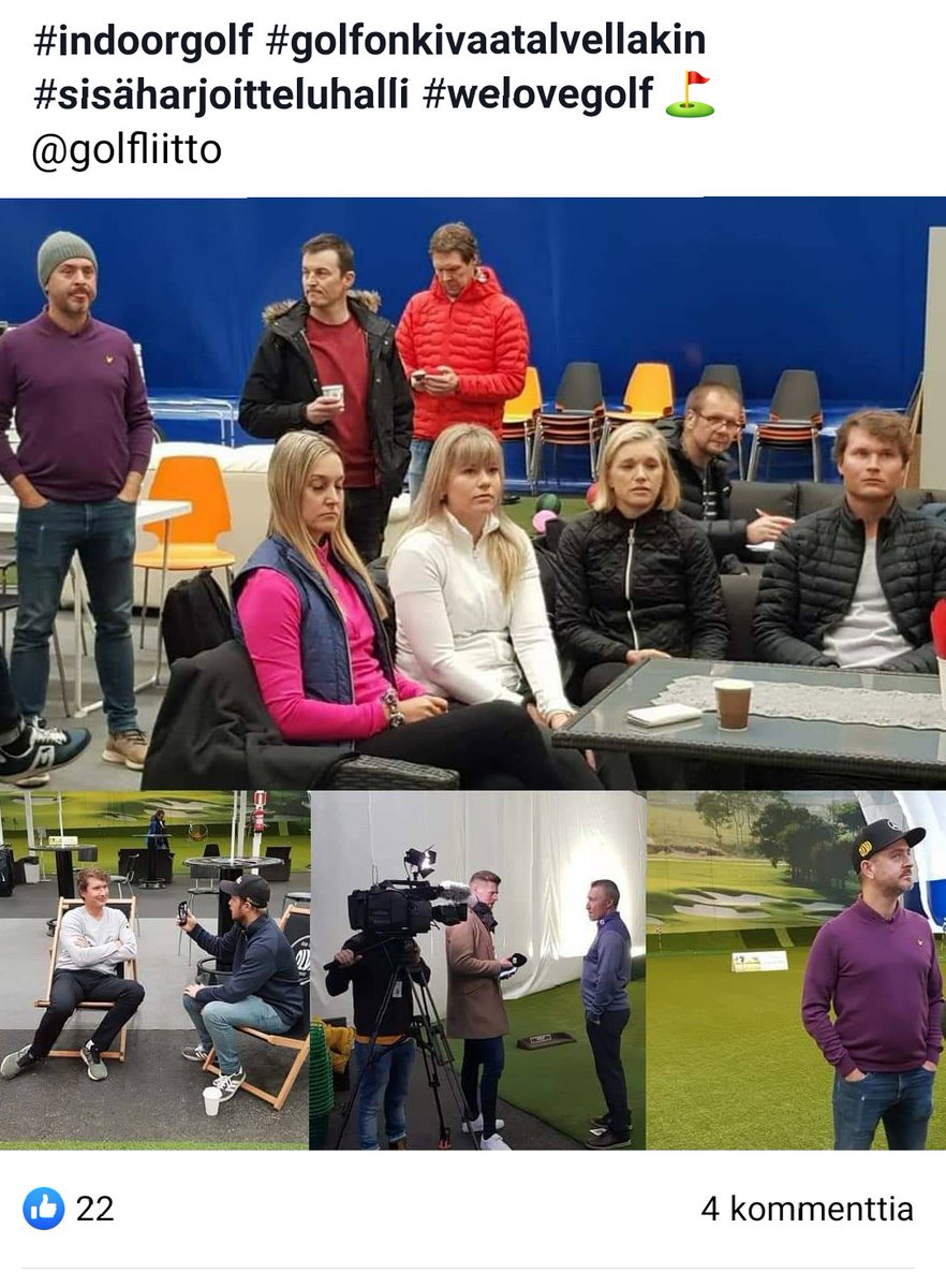 Partiad's tweet photo. Arvostan rehellisyyttä @golfliitto kuvista, tätä iloista ja energiaa huokuvaa fiilistä, kyllä golf on kivaa talvellakin Suomessa ⛳ 🏌️ #golfonkivaatalvellakin  #indoorgolf #welovegolf @PMgolfareena @Karhanen @NTyry @sannanuutinen @CastrenMatilda @hattutapio https://t.co/7rOqqwt7op