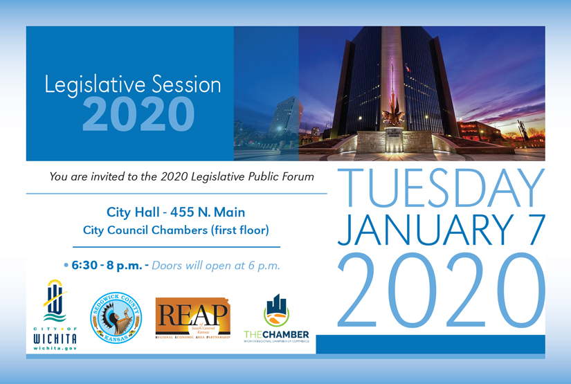 🔶 2020 Legislative Public Forum
⏰ 6:30 p.m.
📅 January 7, 2020
📍 City Hall, 455 N. Main

Members of the public may sign up to ask questions beginning at 6 p.m. The forum begins at 6:30 p.m.