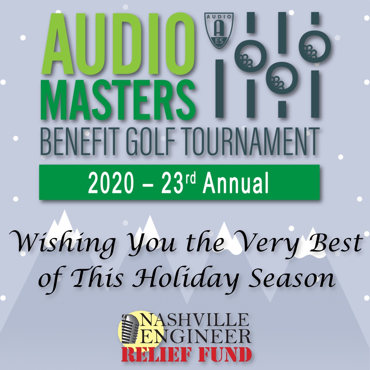 audiomasterstn's tweet photo. Happy Holidays from your friends at the Audio Masters Golf Tournament and the Nashville Engineer Relief Fund
#audiomasterstn #happyholidays https://t.co/mcpH92SK5E