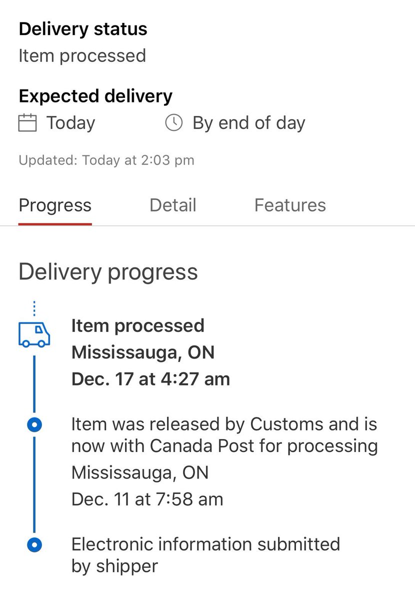 beaver_hausen's tweet photo. ⁦@canadaposthelps⁩ Seriously?!? How does my package sit, already cleared by customs, in your warehouse for over a week?! And don’t tell me to call either, your system just hangs up!!! #youruinedchristmas https://t.co/CkEFLRtNkC