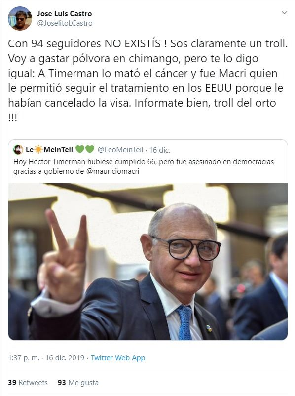 LaArmyTroska's tweet photo. Así son los ultra macrista, después dice que somo ultra violentos #AlbertoMintio. Saludos a @JoselitoLCastro @http77twwitter @wanlubert @Gustavo__Olmos @mrgr2011 https://t.co/aV0b0pGLnO