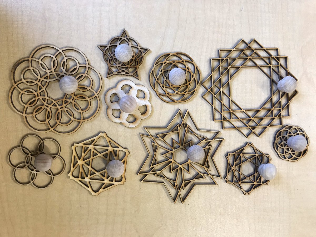 TechWithMrsW's tweet photo. MS Counselor, Mrs Gorsuch, and I collaborated to help girls design and laser cut “Stamps” to use in a sand #ZenGarden to help with mindfulness during this busy time of year @tinkercad @glowforge @StCatherinesRVA #codeddesign #healthandwellness #codelikeagirl https://t.co/eoVIRo5uPm