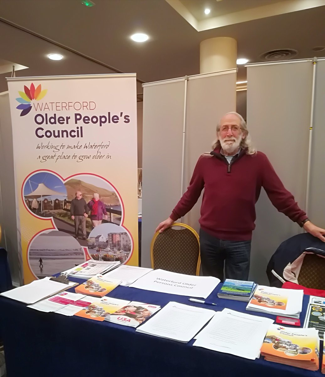Two of our members Bernadette Phillips @BPhillipsWriter and @StanPhillips today at the Southeast 50plus Expo at the @TowerHotel #Waterford Stan and Bernadette will both be Speakers at this Expo tomorrow at 1.30pm and 2.30pm. Come along to our stand and say hello. #positiveliving
