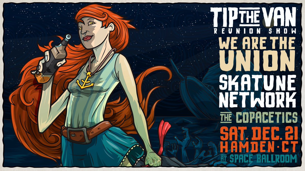 spaceballroom's tweet photo. THIS SATURDAY (12/21): CT ska-punk band @TipTheVan are here for a special reunion show w/ @wearetheunion, @Skatunenetwork, and @TheCopacetics! 

Tickets going fast: https://t.co/vVMpLf85GZ https://t.co/7i4mDLyH5U