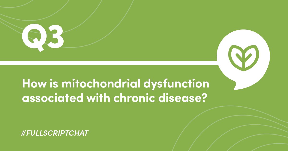 DrEddyClinic's tweet photo. RT @FullscriptHQ: Q3: How is mitochondrial dysfunction associated with chronic disease? #FullscriptChat #MitochondrialDysfunction #FunctionalMedicine https://t.co/XevXaOWmUI