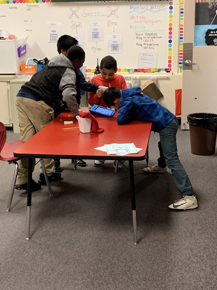Miss_Hauser's tweet photo. Working in teams to create their own Flat Stanley Kahoot quiz questions! Watching them try to stump each other is the best 😂😂 https://t.co/f8V96VcjBA