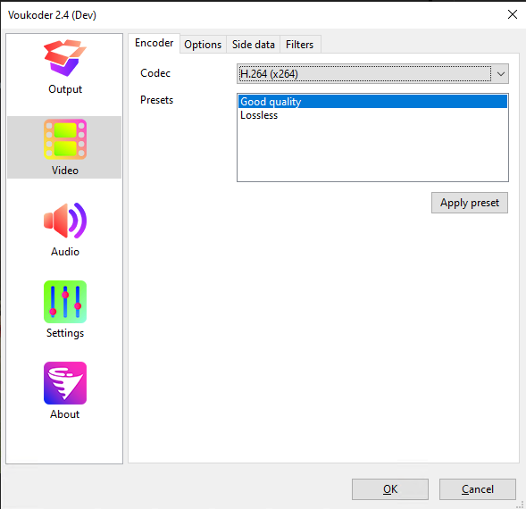 LordVouk's tweet image. It's a good feeling if you're cleaning up the UI and old messy code gets automatically cleaner and better structured. (Not sure about the final layout of this tab, but I like the new structure) #voukoder #development