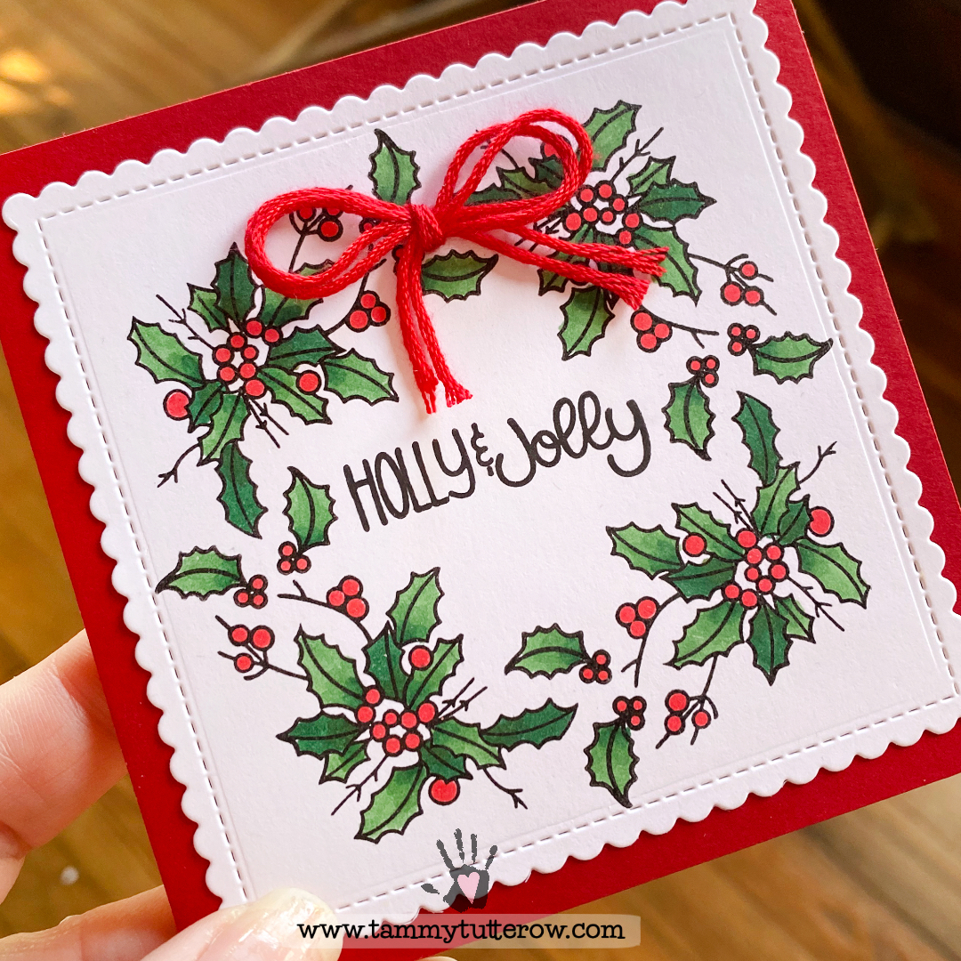 tammytutterow's tweet photo. What a wonderful delight in the mail today! A handmade Christmas card from the amazing Lin @sendinghugs made with @pinkandmain stamps I designed! Lin makes my little doodles look so amazing! ❤️

She used the Holly &amp; Jolly set: https://t.co/8u8cqmGsK5 https://t.co/kyHtN7LTtA