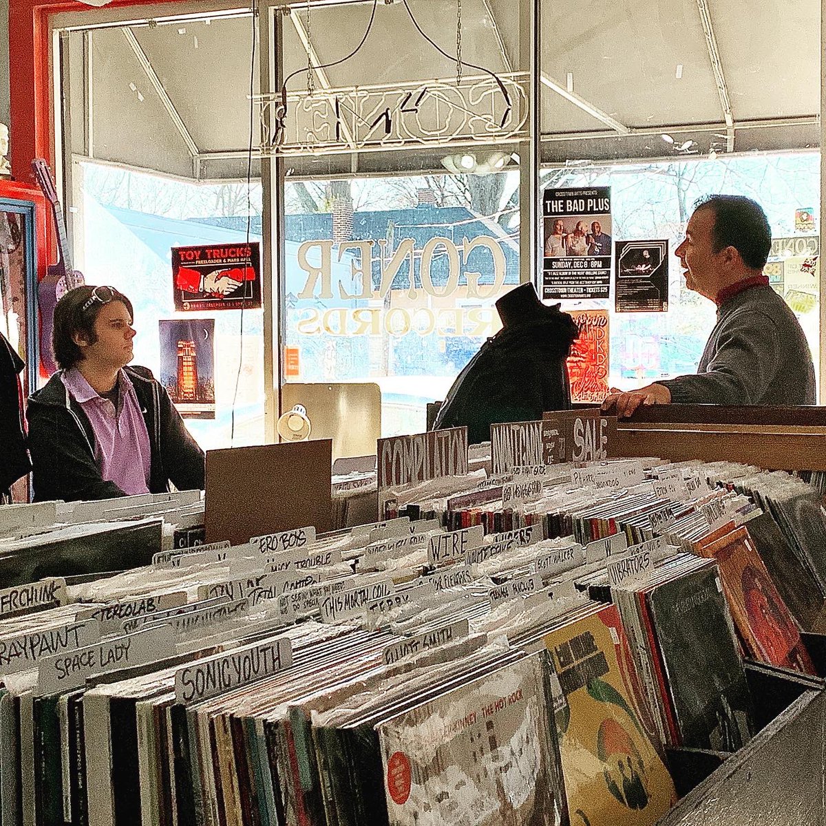 CrosstownHigh's tweet photo. More on last week’s career study interviews: Student Thomas Edwards met Zac Ives @gonerrecords and students Jacobian Taylor and Paul Coffield met Ben Rednour of Pigeon Roost. #LeavingtoLearnXTH #XTHInternships @ChrisTerrillEDU @XQAmerica https://t.co/1OLhVcynVj