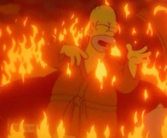 abe_damian's tweet photo. Cuando fuego ves arder,
una cosa hay que aprender;
 ten paciencia y ten fé
y evitarás la catástrofe
#Simpsons  #Simpsonito30 https://t.co/OSvaL0Fff4