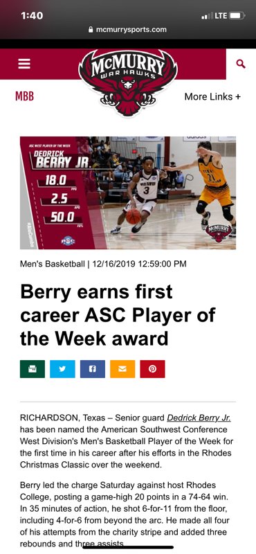 Keep it going DBerry! <a href="/emsisdathletics/">EMS ISD Athletics</a> <a href="/CoachPrice3/">Coach Price</a> <a href="/boswellhs/">Boswell High School</a>