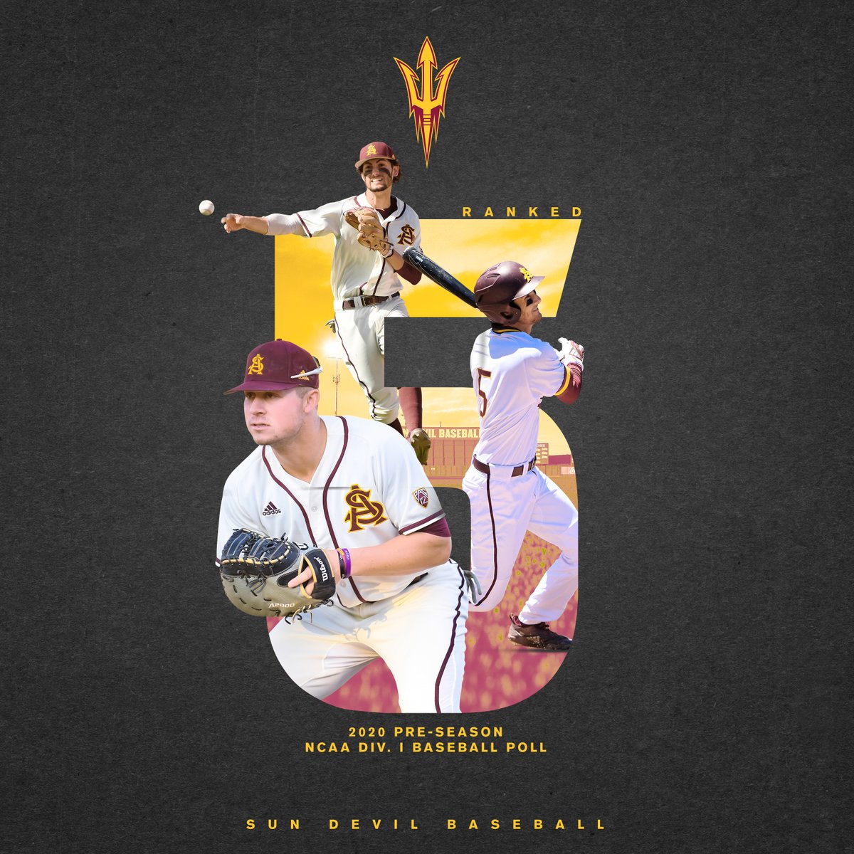 ASU_Baseball's tweet photo. No. 5 😈 

👉 @CBNewspaper 📰 preseason poll https://t.co/ldSD3mlNWS