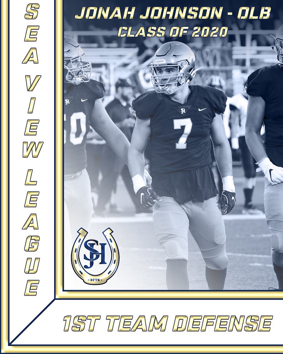 sjhhsfootball's tweet photo. 💥JONAH JOHNSON is FIRST TEAM ALL-SVL💥 @jonahbjohnson is the Heart &amp; Soul of this Def☠️ JoBoss, the Ultimate Hybrid, fills up a stat sheet. 🐎80 Tackles🐎13 TFL🐎4 Sacks💰2 int’s🐎8 Hurries🐎3 FR💰FC🐎2 Batted Balls🔥AND he’s aCIF CHAMP💍#NoBetterPlace #RFTB #BuiltAtTheBadlands https://t.co/WfRqecLSWj