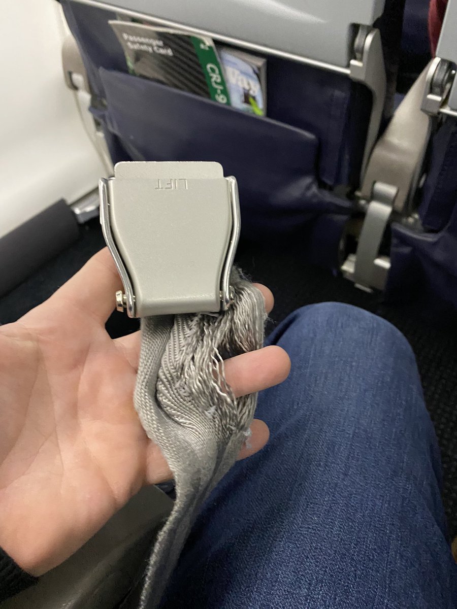 TruittHenson's tweet photo. @AmericanAir I really hope I don’t end up needing this. Not sure how well it’ll hold up. Sincerely seat 8C https://t.co/JVZJ2FA1iO