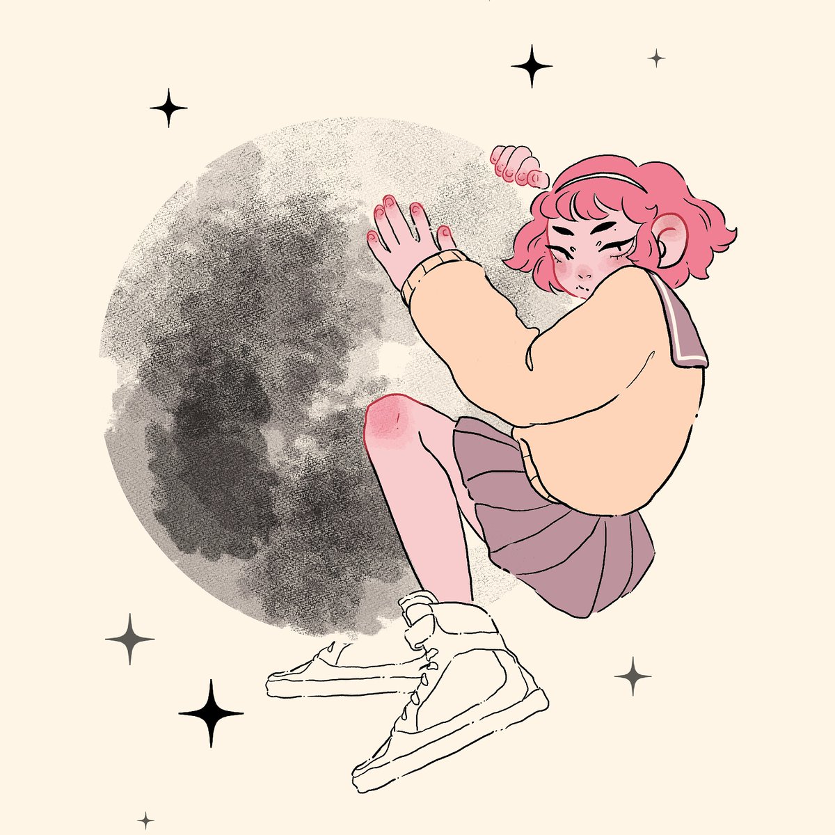 BottlngSunshine's tweet photo. It's okay to wanna keep your own company ♡♡♡
#art #illustration #drawing #space #cute #cutegirl #ineedsomemetime https://t.co/ZES4suKZTx