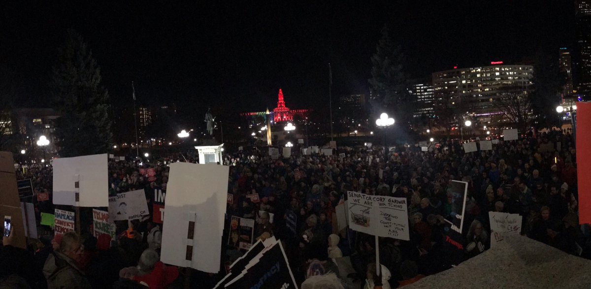 lltownley's tweet photo. Downtown Denver on #ImpeachmentEve https://t.co/NmexuYSfMI