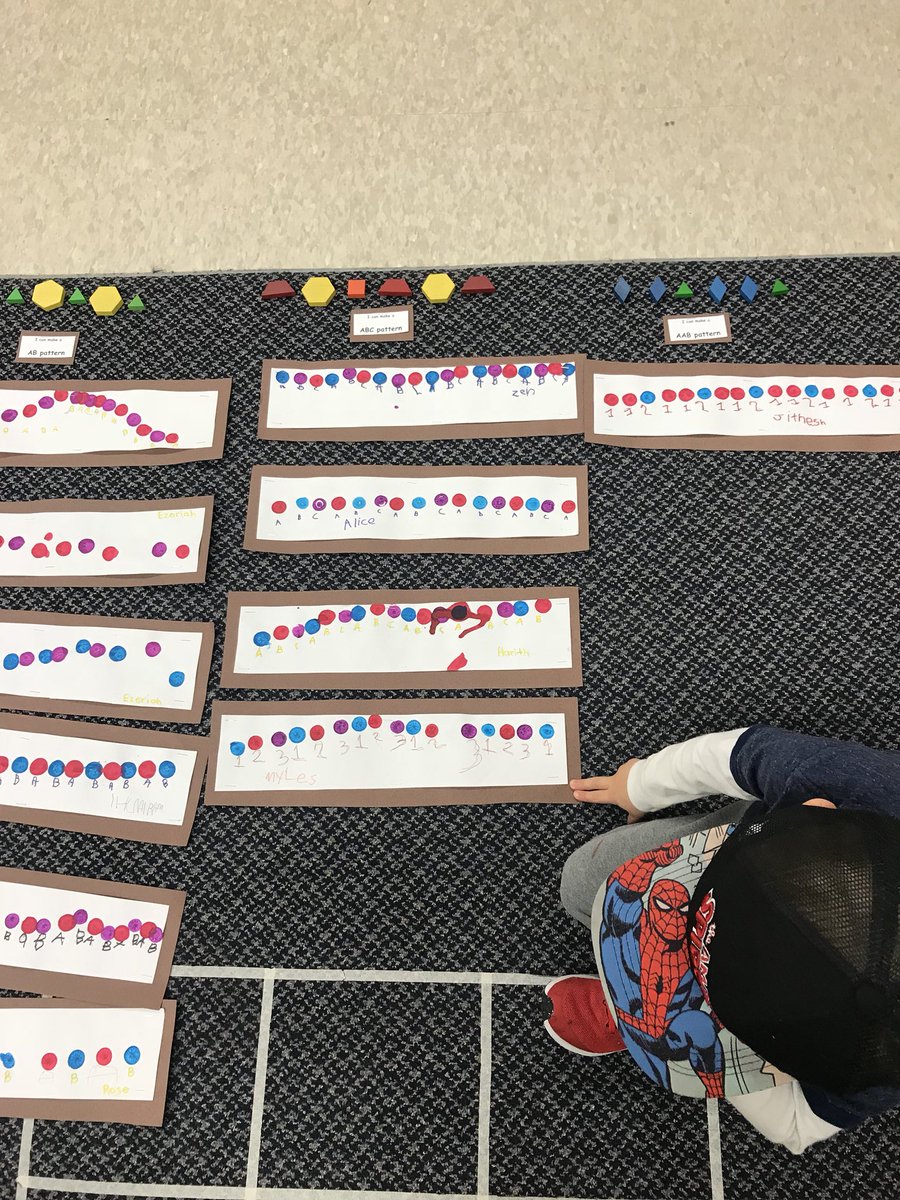 mspatel_tdsb's tweet photo. We took our patterning sheets and sorted them as a class. Ss used their prior knowledge of #Sorting and applied it to our #PatterningUnit. #BC #DLMB @NBridlewoodPS @EarlyYearsTDSB @TDSBmath411 @tdsb https://t.co/u4uUm5kKFR