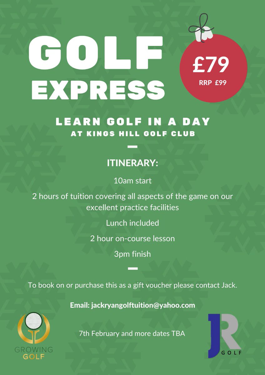 r_doy21's tweet photo. Golf Express. The perfect gift to get someone into golf or improve your own game. #golfexpress #giftofgolf #christmas #growinggolf #kingshillgolfclub https://t.co/vDFrPkjNab