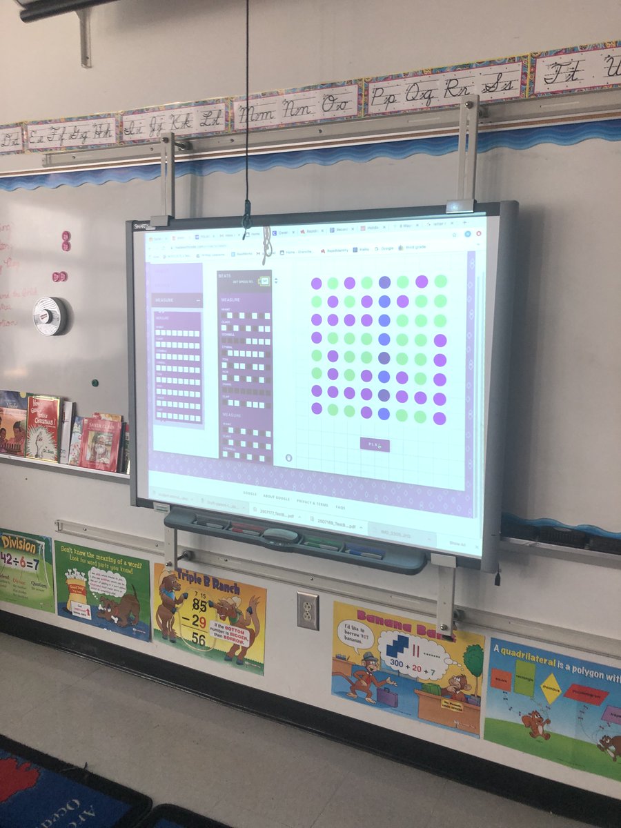 GranvilleTechPD's tweet photo. Ms. Odom's 3rd graders @butnerstemes worked on emojis to learn about coding before individual creation of music.
Music coding utilized math; numbers & shapes, to compose a unique composition! They choose from various genres of music, tempo, rhythm etc. #GCPSHourofcode #GCPSTech https://t.co/IibG5OoEZO