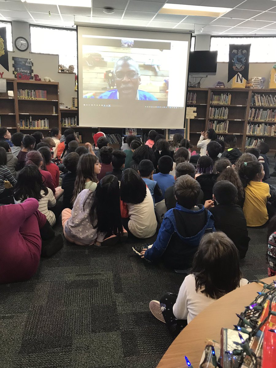 NWES_Library's tweet image. 2nd graders have been learning about inventors and is getting to Zoom in the library with Dr. Lonnie Johnson @NorthwestES !! #magicwordisperserverence #supersoakerinventor