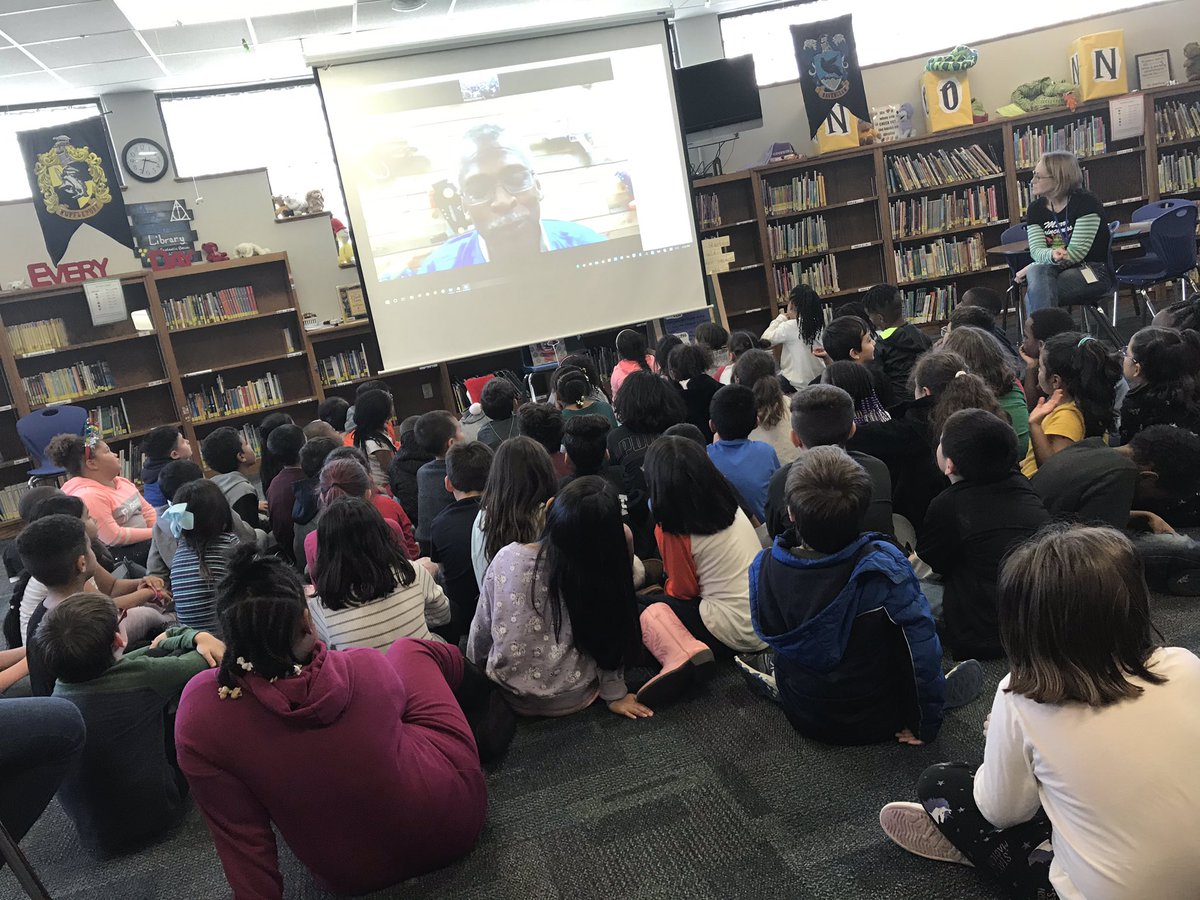 NWES_Library's tweet image. 2nd graders have been learning about inventors and is getting to Zoom in the library with Dr. Lonnie Johnson @NorthwestES !! #magicwordisperserverence #supersoakerinventor