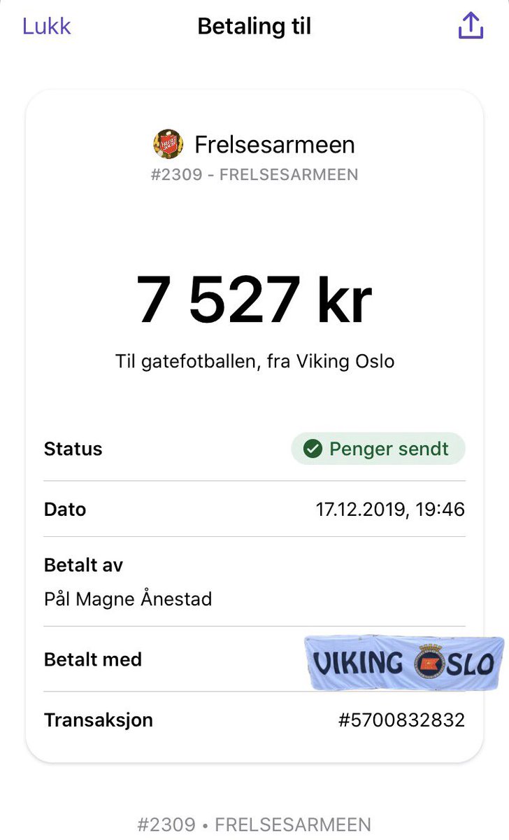 viking_oslo's tweet photo. Viking Oslo donerer overskuddet fra cupfinalehelgen til Frelsesarmeens gatefotball. Vi er glade for å støtte et tiltak som bruker fotballens gleder til å hjelpe rusavhengige og hjemløse. Vi utfordrer også @gatefotball til kamp.Tør dere møte supporterne te det besta laget i Norge? https://t.co/toivFl1ZFN
