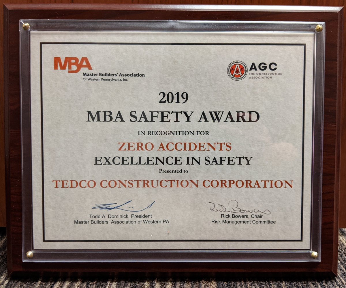TEDCObuilds's tweet photo. As the year wraps up, we're making little updates to the TEDCO website, but we consider this a big one!

Check out our newest safety award below. We are grateful for an accident-free year, and hopeful for another one ahead!

#TEDCOTuesday @MBAofWPA 

https://t.co/jw9PgzjAUD https://t.co/B3fmGuqEhE