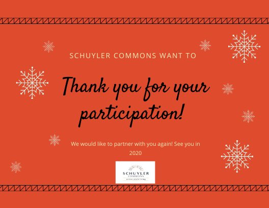 SchuylerCommons's tweet photo. Schuyler Commons wants to #ThankAll who came out this past Saturday and we’re able to #enjoy our #HolidayVendorFair! #ShoutOut to all of our #Vendors! #Utica #ShopLocal #UpstateNY #ActiveAdultLiving https://t.co/7nUUT0NGrV