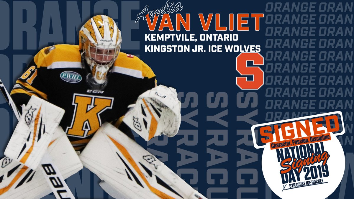 The puck stops here. 🛑 Welcome to the program Amelia Van Vliet! 🍊🏒