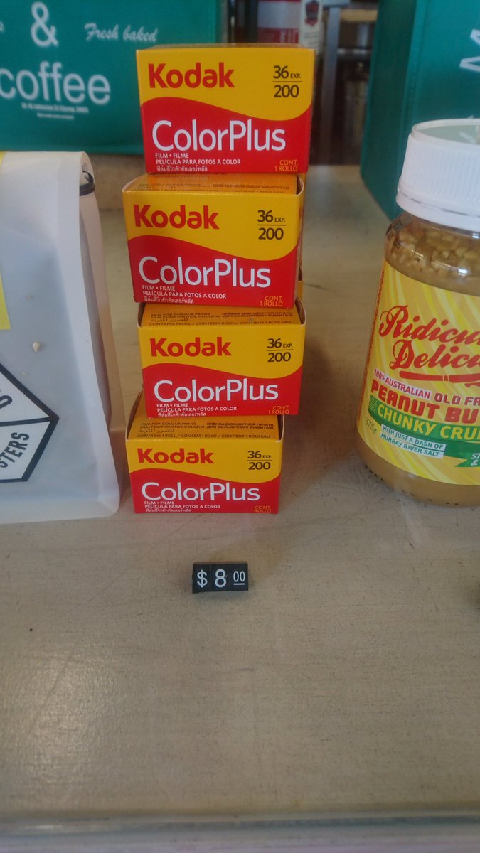 maudeygirl's tweet photo. The bagelry has started stocking 35mm film. 
#digipres #AVarchivist https://t.co/IX2it4KE6g