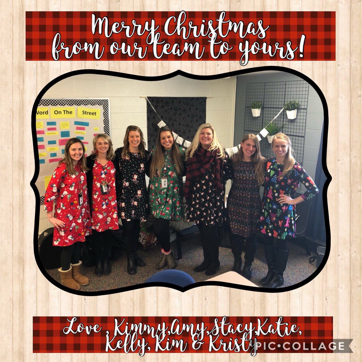 MissConnsClass's tweet photo. Merry Christmas from our family to yours! #TheKTeam @missfalk2 @MrsRyanNCE @amyproos @Mrs_Rehmann π βοΈ https://t.co/NRNUp5EhRV