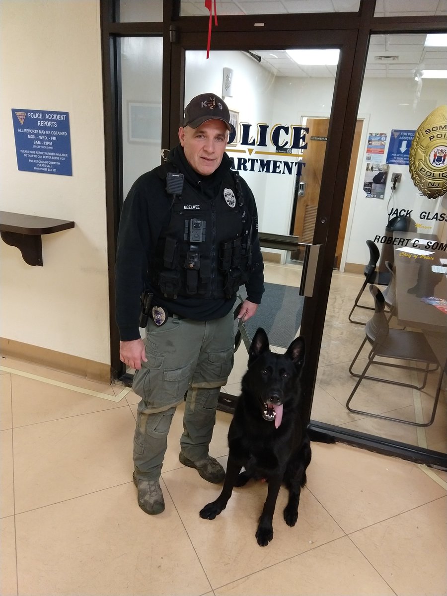 SomersPointPD's tweet photo. The SPPD would like to thank both K-9 Officer Rick Dill &amp; K-9 Officer Mark McElwee for their 17 years of Service to the City of Somers Point! https://t.co/MYVdMBfbqe