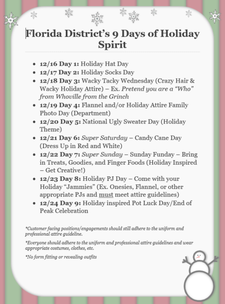 Day 2 of Florida's 9 Days of Holiday Spirit ... Holiday Socks Day! BD Sales Ops on board! #holidaysocksday #PeakSmiles #UPSfloridapeak2019