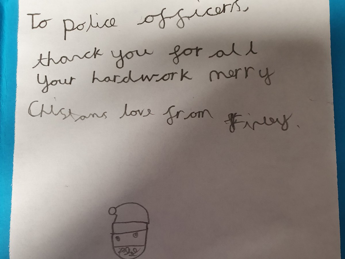 As part of our random acts of kindness work, the Woodpecker class has made Christmas cards for some of our Police Force and Dispatch Team <a href="/syptweet/">South Yorkshire Police</a>. They will be delivered to you shortly.  #randomactofkindness #southyorkshirepolice.