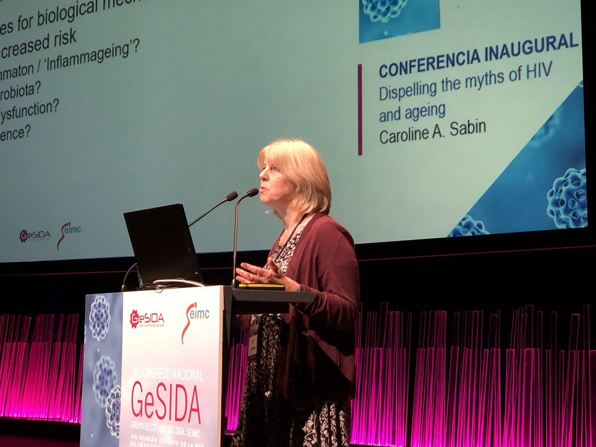 GeSIDA_SEIMC's tweet photo. #HaceUnaSemana | Comenzaba #GeSIDA19, el principal encuentro científico sobre #VIH en lengua española, con las ponencias de Raphael Landovitz (@doc_in_a_box) sobre el futuro de la @PrEP, y la de @carolinesabin, del University College de Londres, sobre envejecimiento y #VIH. https://t.co/WyJ0kOwMSv