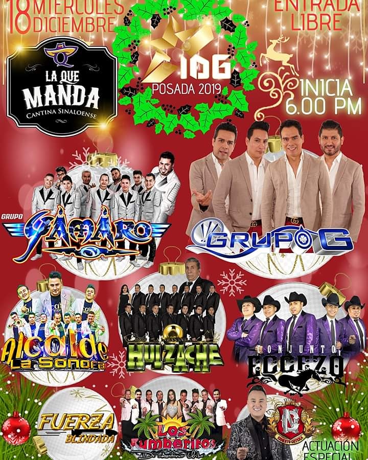 SoyDanSuarezZ's tweet photo. Acompañen el día de mañana a mis amigos de @IDGPatrones en su #PosadaIDG2019
6:00 pm en @laquemanda_mx ve y disfruta de @GrupoGforever @YAMARO_OFICIAL @alcaldelasonora @bandahuizache @ConjuntoEccezo #LosRumberitos y @ErnestoCotera #ElCompaNeto
Evento gratuito
Acompaña al #TeamIDG https://t.co/9vKNMLTcq8