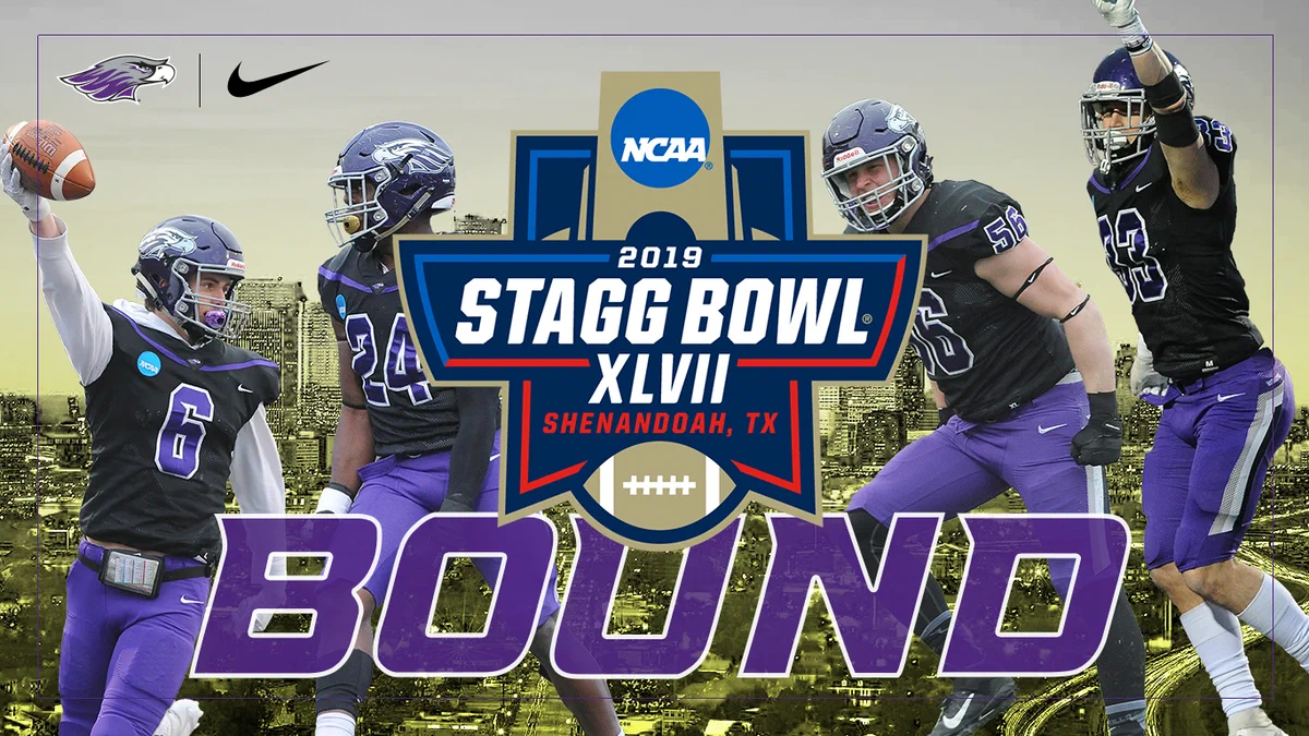 UW-Whitewater football Stagg Bowl bound graphic
