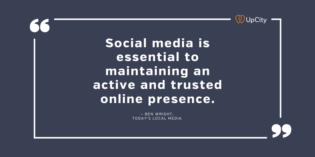 "Social media is essential to maintaining an active and trusted online presence." - Ben Wright, @TodaysLocalDFW 

upcity.com/blog/why-you-s…