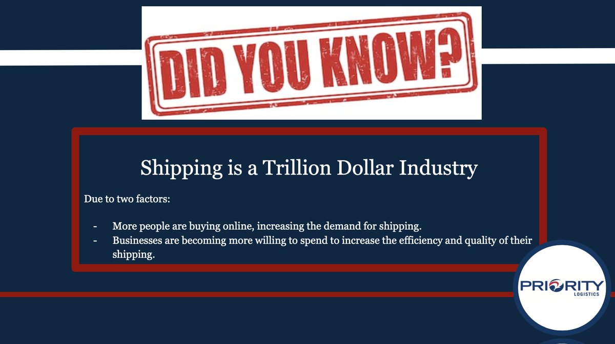 prioritylogists's tweet photo. Did you know? #PriorityLogistics #trucking #3pl #FreightSimplified #DidYouKnow https://t.co/QNmJeMvHHf