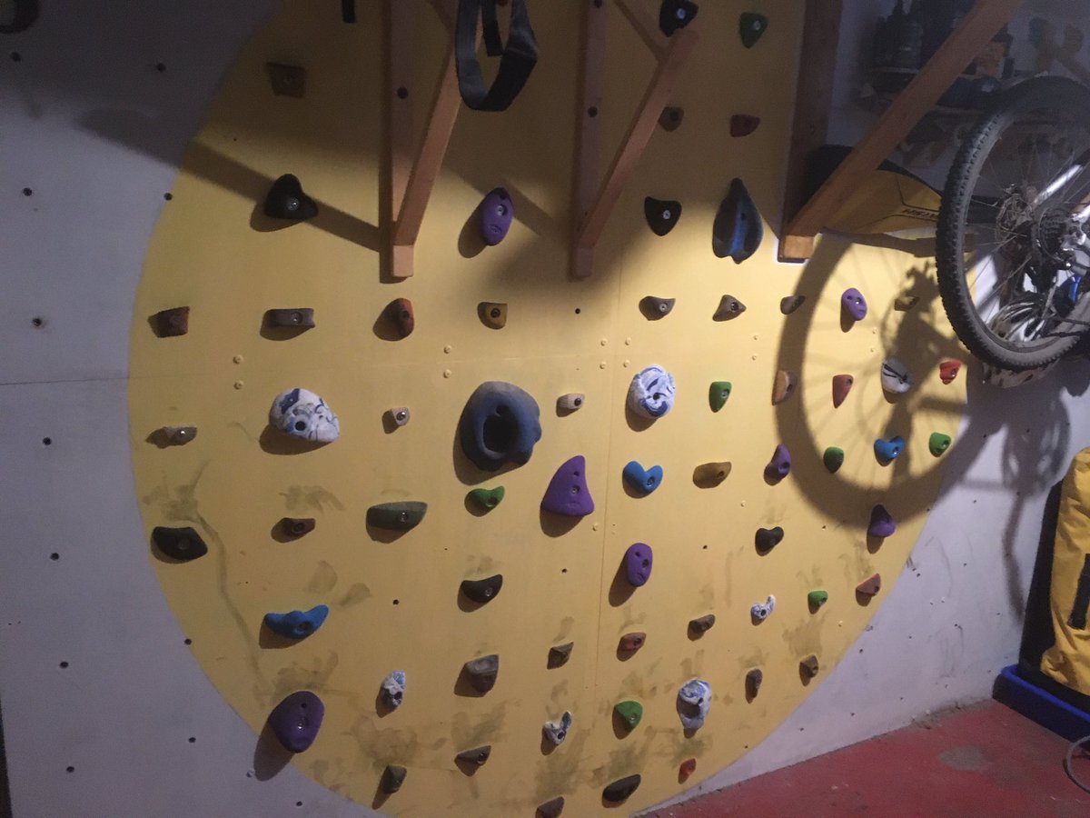 davidcoxon's tweet photo. The latest variation of the #garageclimbingproject is coming along nicely @Alexhorre finally cleared up enough to get a photo. https://t.co/3LsIb8jpS0
