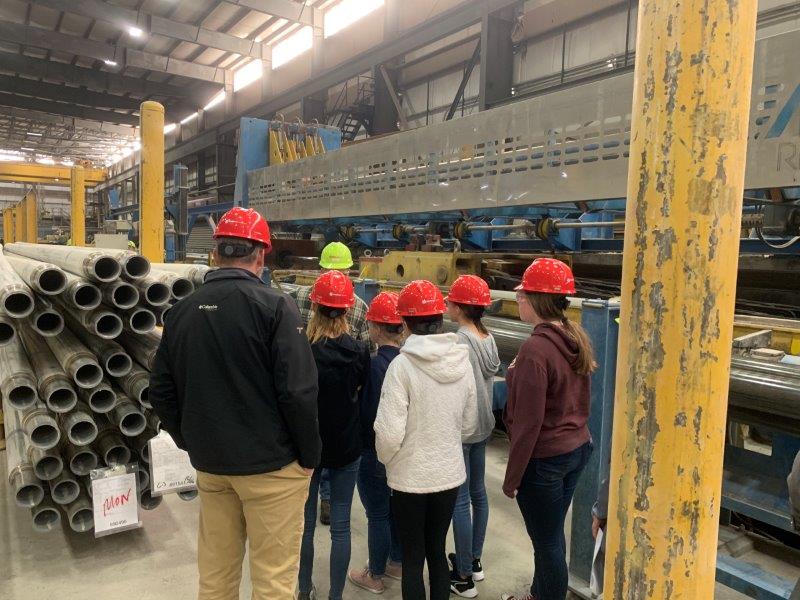 wscmwc's tweet photo. The @wscmwc teams were busy filming last week at their featured manufacturers! We tagged along with the team from Mercer Area School District who began their filming at @SharonTube. Here they are in action...  #whatssocool  #manufacturing https://t.co/NnNh3fHL32