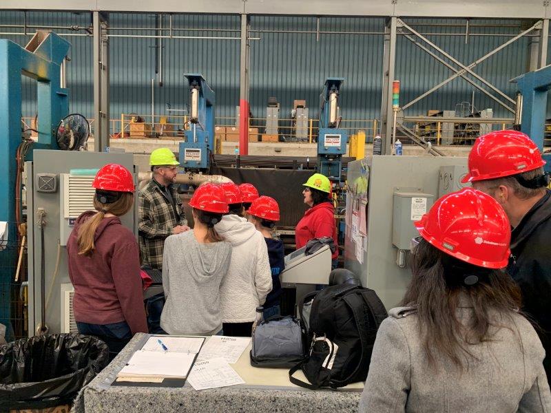 wscmwc's tweet photo. The @wscmwc teams were busy filming last week at their featured manufacturers! We tagged along with the team from Mercer Area School District who began their filming at @SharonTube. Here they are in action...  #whatssocool  #manufacturing https://t.co/NnNh3fHL32