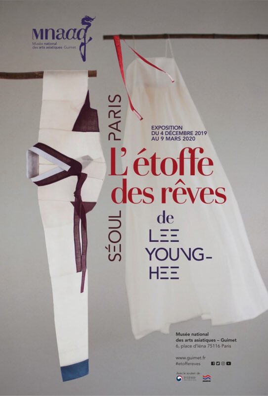 PetiteChanOk's tweet photo. ♥️🇰🇷 Enfin le hanbok exposé à #Paris @MuseeGuimet, musée national des #arts asiatiques, récipiendaire de la plus importante collection au monde de textiles coréens en dehors de la #Corée.
Exposition #EtoffeReves jusqu’au 9 mars 2020 des créations de Lee Young-hee #féminité #mode https://t.co/edn49Rmtkz