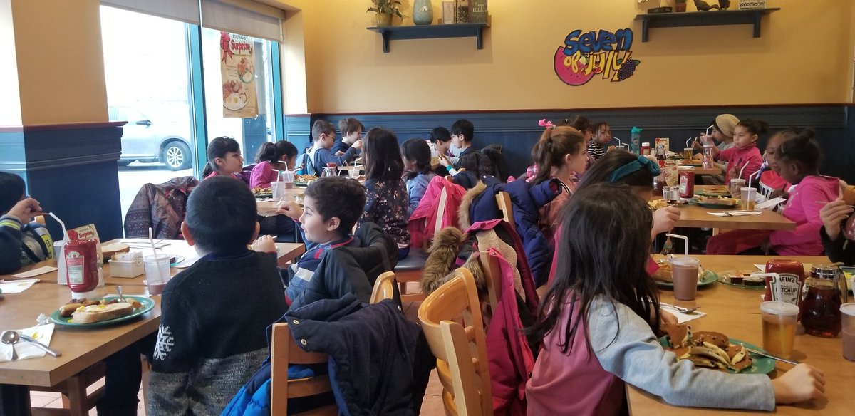Jewel_Switzer's tweet photo. What a fantastic trip to #corasrestaurant today. Grade 2's worked on their learning skills out in the community. Each child wrote out their order and totaled their bill! @NahaniWayPS https://t.co/gbIGIbxHJs