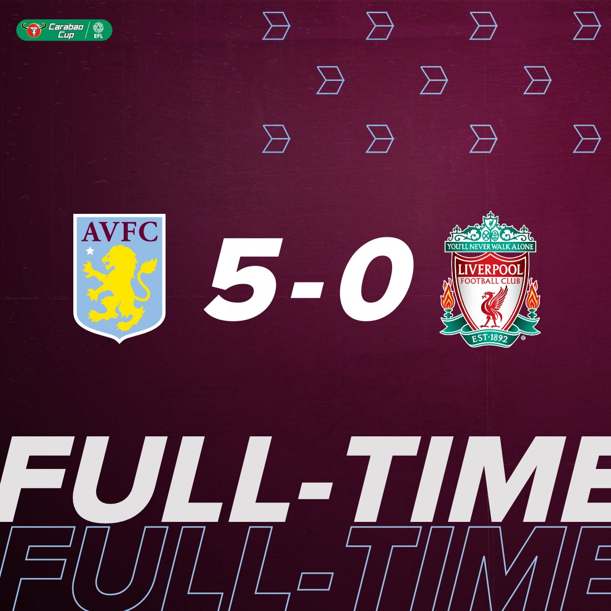 AVFCOfficial's tweet photo. We're into the semi-finals of the #CarabaoCup! 🙌 

#AVLLIV #AVFC https://t.co/UWQLmHzUwv